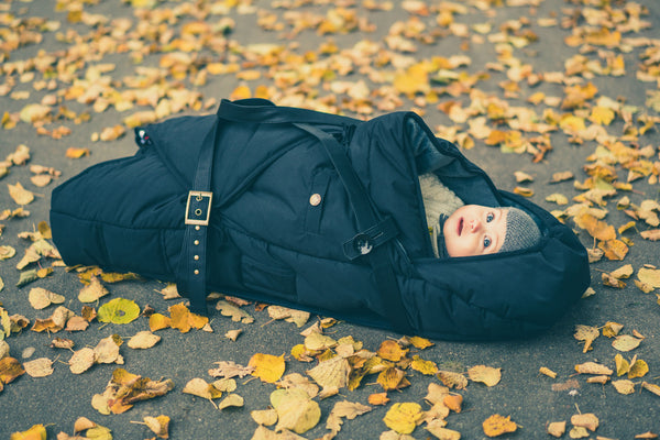 Babysovepose, sort / grå