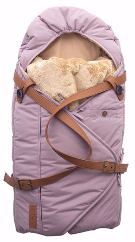 Babysovepose, støvet lilla