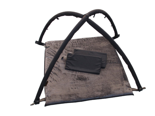 Aktivitetstæppe sæt, sort / grå (platform, legebøjler og skumkiler)