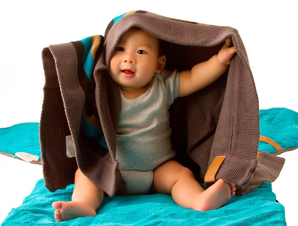 Barnevognstæppe, blåt