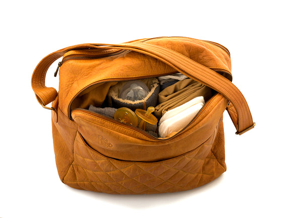 Pusletaske i ægte skind